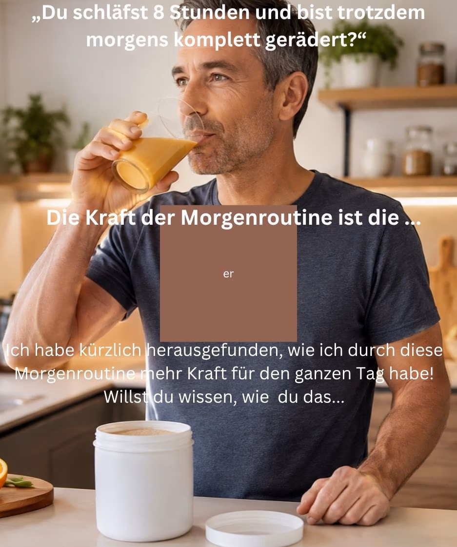 Die Kraft der Morgenroutine -Ich trinkt Powerdrink